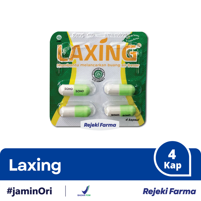 Gambar Laxing 1 Strip isi 4 Kapsul Kap Hijau - Obat Pencahar Sembelit dari Apotek Rejeki Farma -Melawai Kota Administrasi Jakarta Selatan Tokopedia