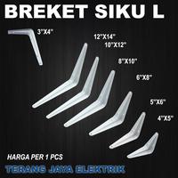 Gambar Breket Siku L / Shelf Bracket / White Corner Shelf 3"-14" Per 1 pcs dari tjeaudiopro Kab. Tangerang 1 Tokopedia