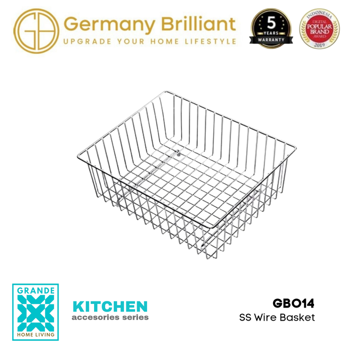 Gambar Germany Brilliant Keranjang Sink Stainless Wire Basket GBO14 dari GRANDE HOME LIVING Kota Administrasi Jakarta Utara Tokopedia