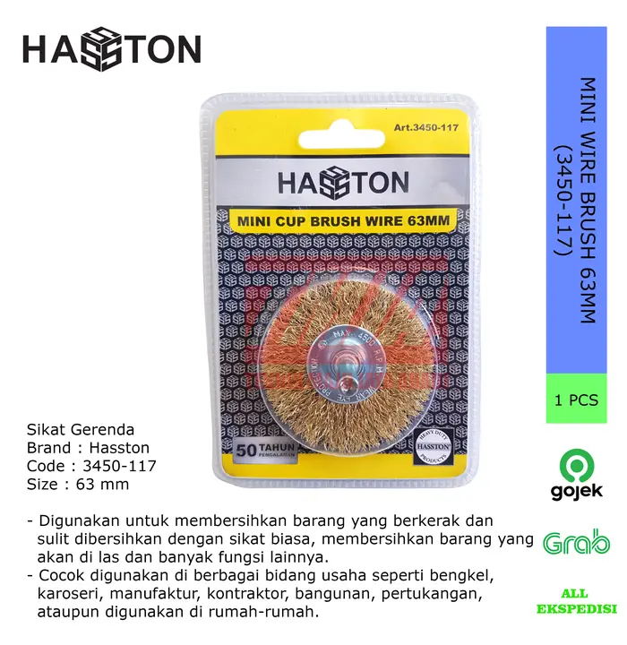Gambar HASSTON Mini Wire Brush Sikat Kawat Gerinda 38mm 50mm 63mm dari Teknik Maju Jaya Abadi Kota Administrasi Jakarta Barat 4 Tokopedia