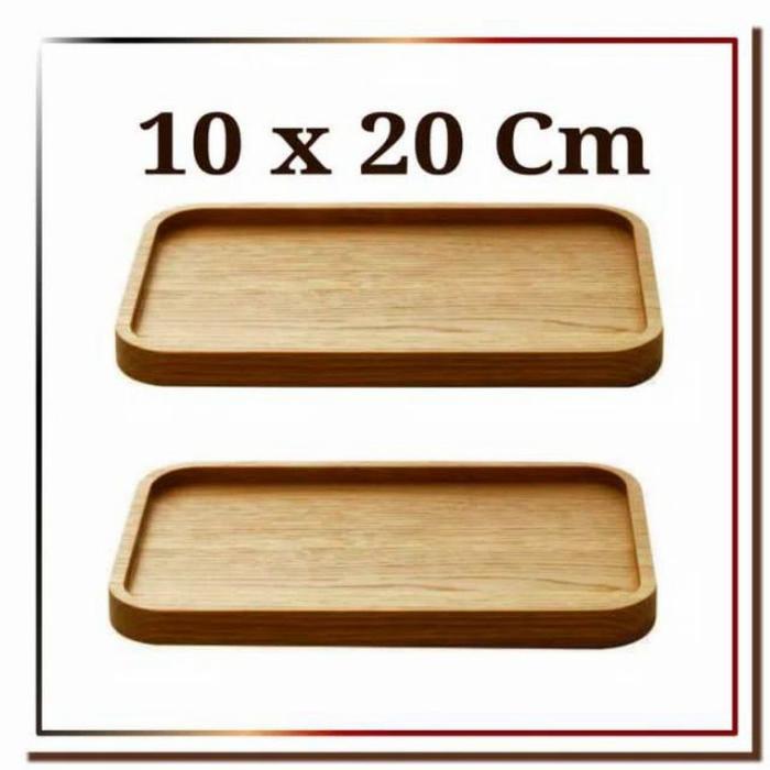 Gambar Nampan kayu Wooden serving tray 10x20cm wooden coaster baki kayu dari storyme Kab. Bandung Tokopedia