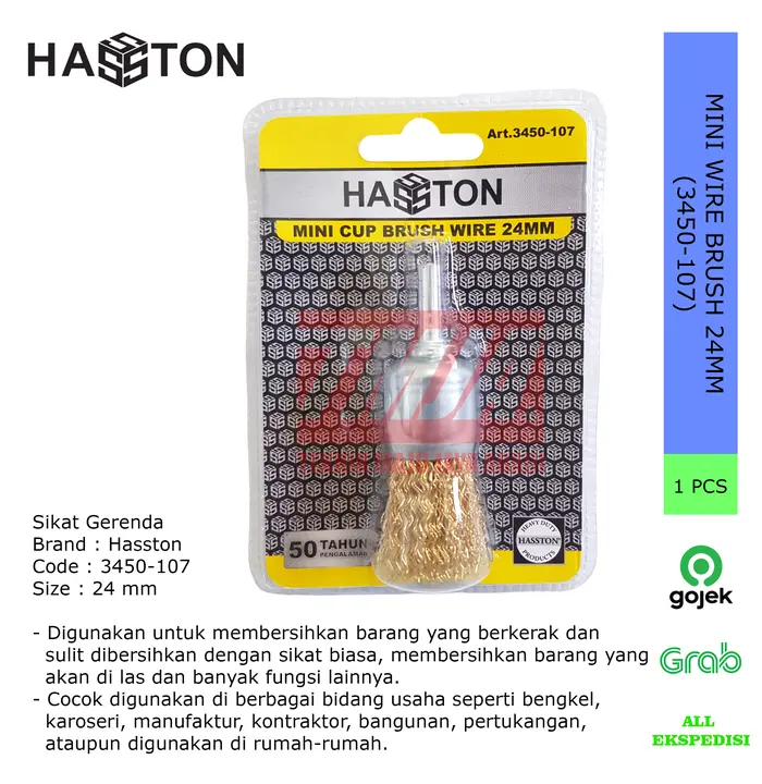 Gambar HASSTON Mini Wire Brush Sikat Kawat Gerinda 12mm 19mm 24mm 28mm dari Teknik Maju Jaya Abadi Kota Administrasi Jakarta Barat 4 Tokopedia