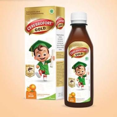 Gambar cerebrofort gold jeruk vitamin anak minyak ikan 200 ml 200ml / botol dari apotek widjaja Kab. Trenggalek Tokopedia