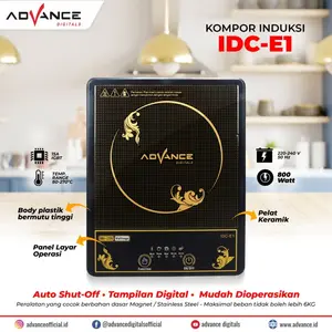 Kompor Listrik Induksi IDC 100 Advance start 200Watt GARANSI RESMI Stainless