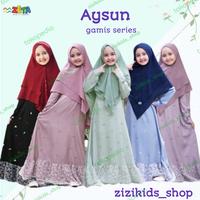 Gambar Set Gamis Anak Perempuan Muslim Rayon Brokat Aysun Series Zeta Outfit dari zizikids_NEW Kota Semarang 1 Tokopedia