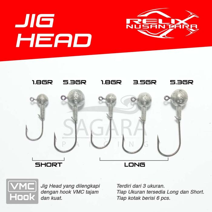 Gambar Kail Pancing Jig Head Hook Softlure Kail Softlure Relix Nusantara dari Sagara Pancing Kab. Sukabumi Tokopedia