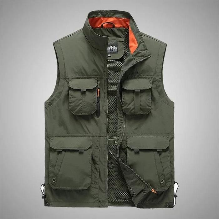 Gambar jaket rompi parasut pria vest rompi/jaket rompi lapangan/jaket rompi Hitam dari dirga bintang Kab. Garut Tokopedia