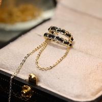 Gambar A13 - Anting Klip Jepit Ear Cuff Black Leather Kulit Korea Japan Retro dari juugobox15 Kab. Bandung 5 Tokopedia