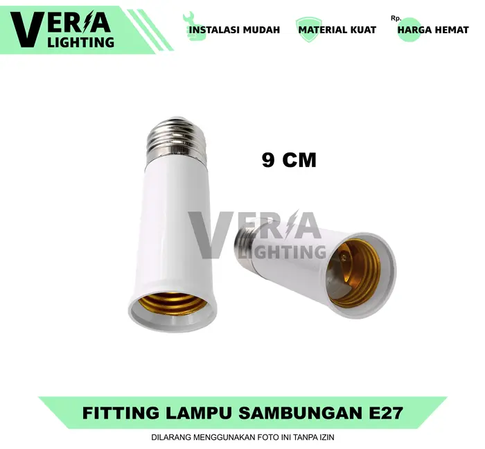 Gambar Socket Sambungan Pemanjang Lampu Fitting E27 Bohlam Standar Biasa dari Veria Lighting Kota Administrasi Jakarta Barat 4 Tokopedia