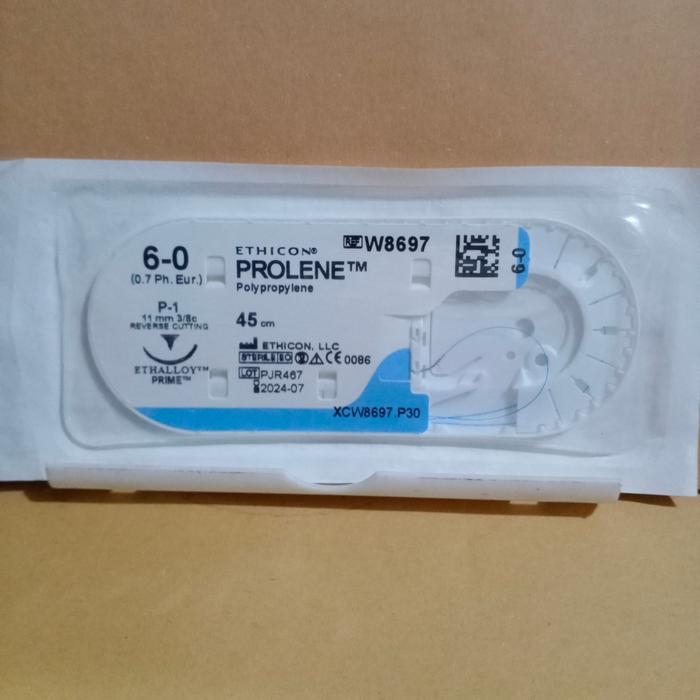 Gambar PROLENE 6/0 Revcut W8697(polypropylene monofilament non absorbable) dari Almagoda medika Kota Administrasi Jakarta Timur Tokopedia