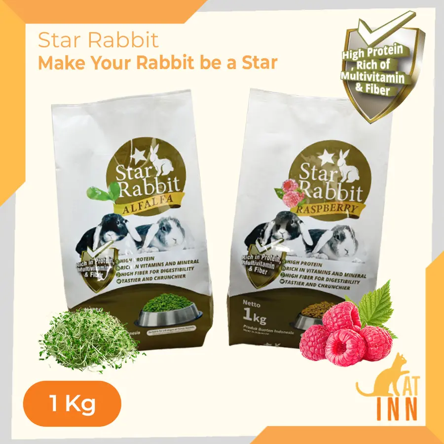 Star Rabbit All Stage/ Premium Rabbit Food / Pakan Kelinci 1 Kg