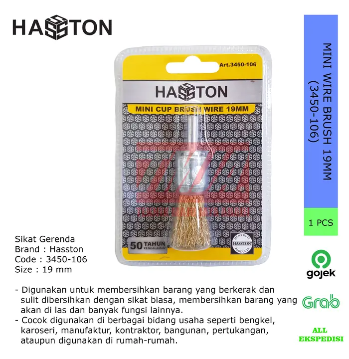 Gambar HASSTON Mini Wire Brush Sikat Kawat Gerinda 12mm 19mm 24mm 28mm dari Teknik Maju Jaya Abadi Kota Administrasi Jakarta Barat 3 Tokopedia