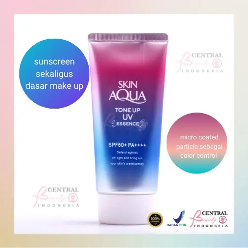 Gambar SKIN AQUA Tone Up UV Essence SPF 50 + PA++++ Lavender Mint Green dari Central Store Indonesia Kota Depok 5 Tokopedia