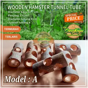 Hamster mini cage mainan kandang hamster toy lorong hamster kayu unik