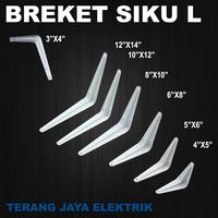 Gambar Breket Siku L / Shelf Bracket / White Corner Shelf 3"-14" Per 1 pcs dari tjeaudiopro Kab. Tangerang 2 Tokopedia