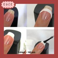 Gambar STIKER PUTIH Manicure Nail Art Tips Panduan KLIP PELINDUNG KUKU dari SHOPESCE Kota Surabaya 3 Tokopedia