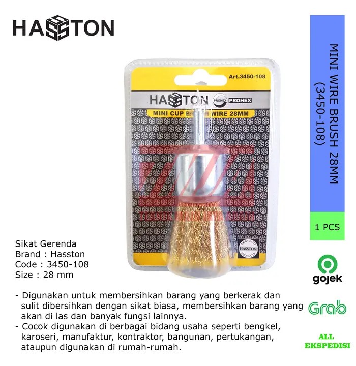 Gambar HASSTON Mini Wire Brush Sikat Kawat Gerinda 12mm 19mm 24mm 28mm dari Teknik Maju Jaya Abadi Kota Administrasi Jakarta Barat 5 Tokopedia