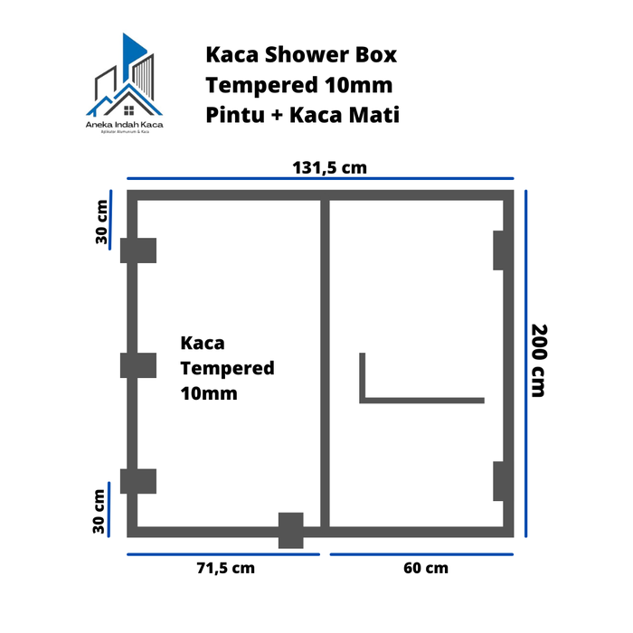 Gambar Shower Box Lurus Kaca Tempered 10mm -psn Tante Sri dari aneka indah kaca 22 Kota Tangerang Selatan Tokopedia