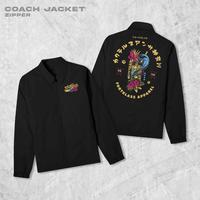 Gambar FortKlass Coach Zipper Koktail Jaket Pria Unisex Parasut Baju Outwear Kain Tafetta Reguler Sablon - ARMY, L dari Fortklass Kota Administrasi Jakarta Barat 4 Tokopedia