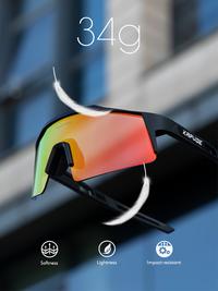 Gambar Kacamata Sepeda KAPVOE EUGENE REVO Photochromic Cycling Sunglasses - 01 Black Blue dari Fittobike Kota Surabaya 5 Tokopedia