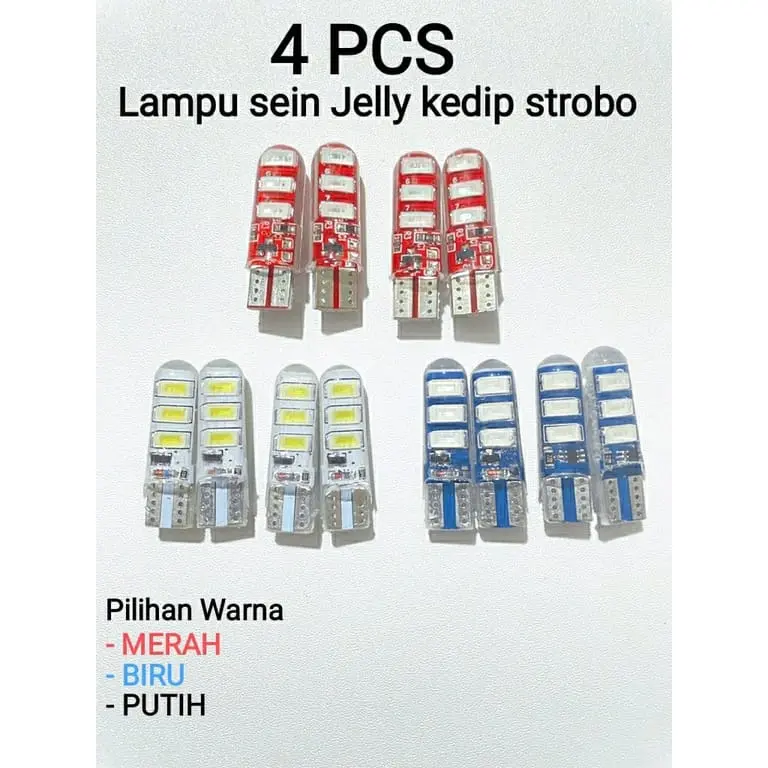 1 Paket Sein Jelly Kedip 2 Pasang 4 Pcs Sein Depan Belakang Universal
