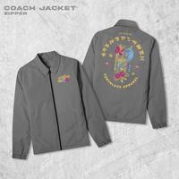 Gambar FortKlass Coach Zipper Koktail Jaket Pria Unisex Parasut Baju Outwear Kain Tafetta Reguler Sablon - ARMY, L dari Fortklass Kota Administrasi Jakarta Barat 3 Tokopedia
