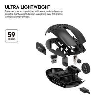 Gambar Fantech Aria XD7 / XD-7 Ultra-Lightweigth Wireless Bluetooth Gaming Mouse PAW3395 - Aria E Black dari ChemicyGaming Kota Administrasi Jakarta Pusat 4 Tokopedia