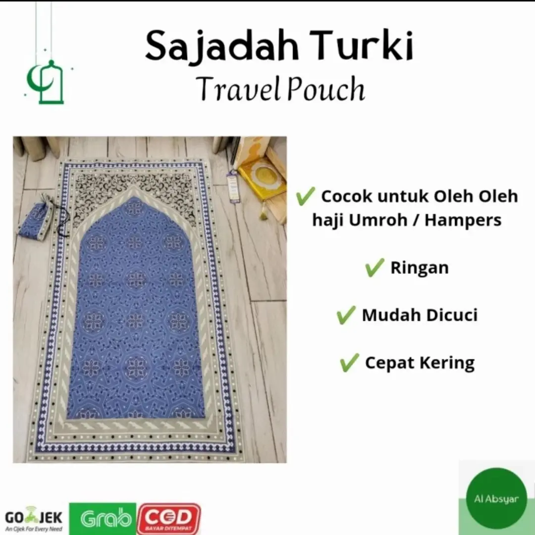 Sajadah Travel Pouch Turki Hampers Sajadah Souvenir Sajadah RANDOM