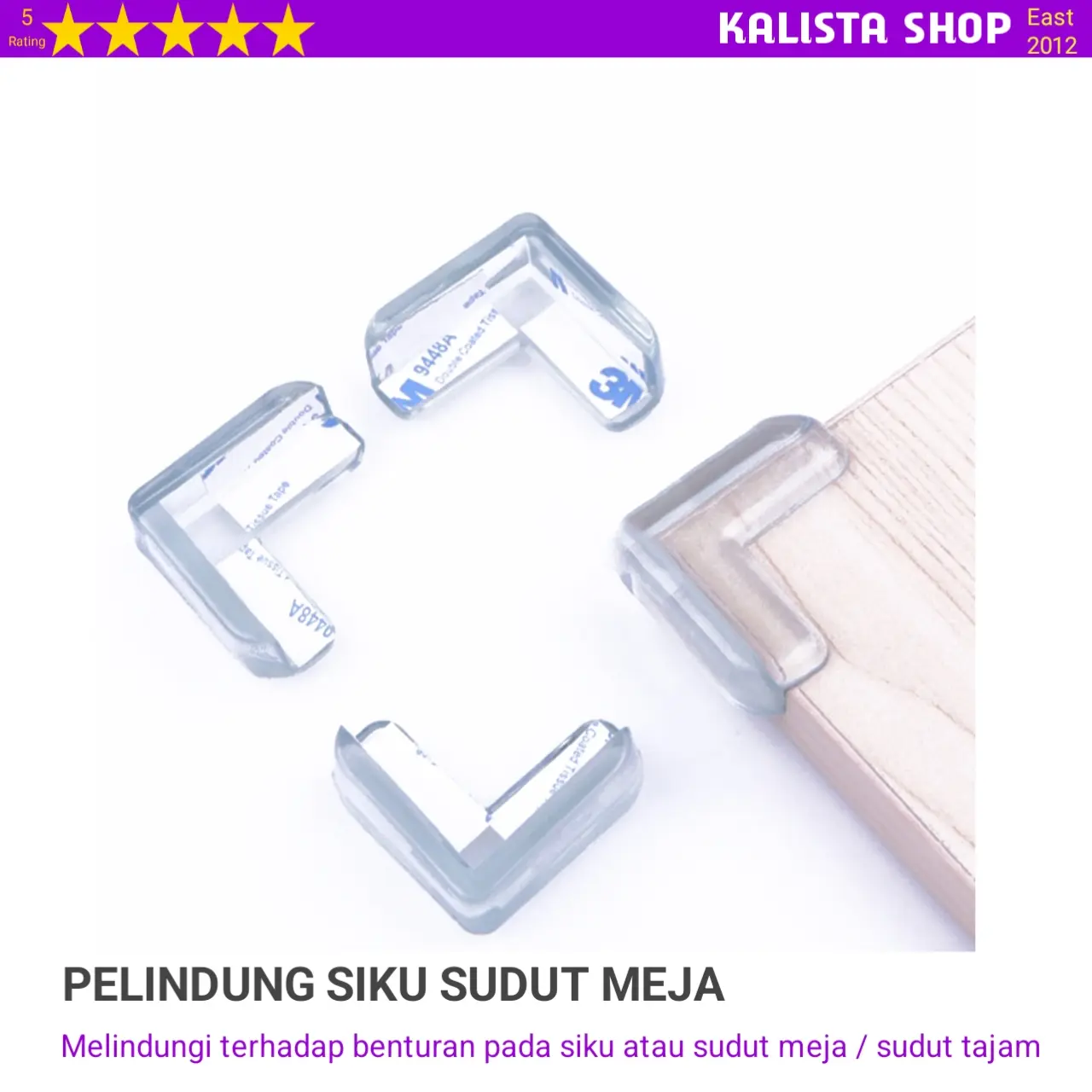 Karet Silikon Pengaman Sudut Meja Bumper Sudut Safety Corner Protector