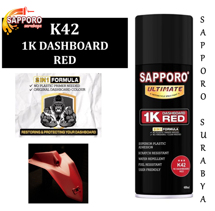 Gambar Sapporo Ultimate K42 1K Dashboard Red / Cat Spray Semprot Terbaik dari Sapporo Surabaya Kota Surabaya Tokopedia