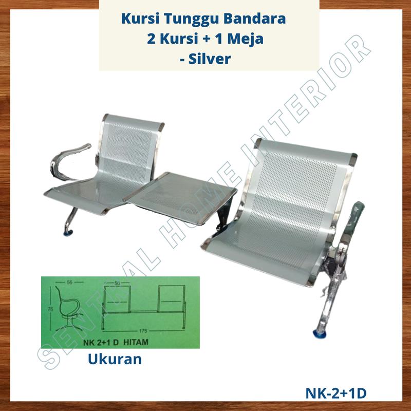 Kursi Tunggu Bandara Import - 2 Seater + 1 Table | NK-2+1D 0