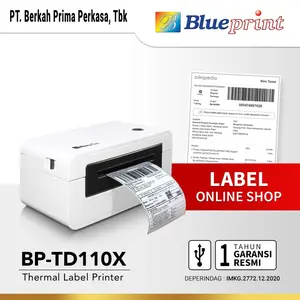 Blueprint Printer Barcode Thermal Printer Label Resi A6 TD110X USB