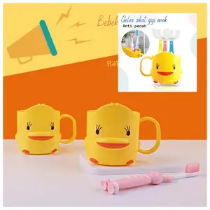 Gelas Bebek Anak Gelas Sikat Gigi Kumur Kuning Bebek Bayi Anak R50 DA