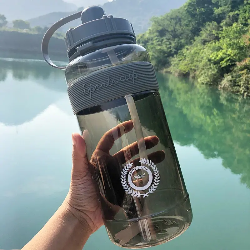 NHN Tumber 2L Botol Minum Sedotan 2000ML Gym Fitnes BPA Free 0