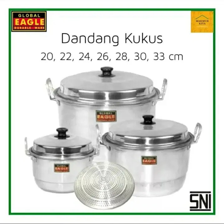 Panci dandang langseng kukus nasi eagle 20 22 24 26 28 30 33