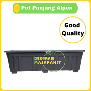 Pot Panjang 50cm Hitam alpen Plastik Bunga Tanaman Persegi 50 cm 55
