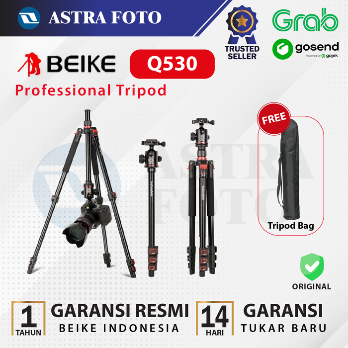 Gambar Beike Q530 Tripod Proffesional For DSLR Mirrorless HP Garansi Resmi dari Astra Foto Kota Administrasi Jakarta Pusat Tokopedia