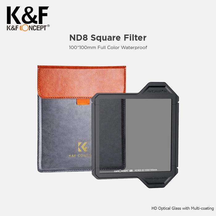 Gambar KNF Concept 100x100mm Filter ND8 Optical Glass with Protective Frame Square Filter Cokin dari K&F Concept Authorized Dealer Kota Administrasi Jakarta Barat Tokopedia