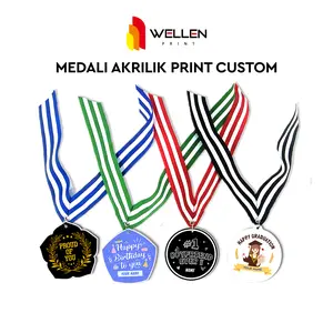 WELLEN PRINT - Cetak Medali Akrilik Wisuda Custom / Print Kalung Penghargaan Graduation Piagam Trofi