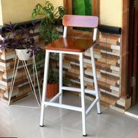 Gambar Kursi Bar Custom Minimalis Kursi Cafe Industrial Bar Chair Solid Wood dari Outdoor_Gallery Kab. Bogor 4 Tokopedia