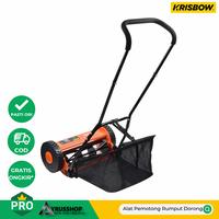 Gambar Alat Pemotong Rumput Manual Dorong 38cm/Lawn Mower/Krisbow dari Ayrusshop Toko Perkakas Kota Surabaya 1 Tokopedia
