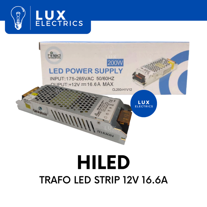 Gambar Trafo LED Strip 12V 16.6A HILED /16,6A dari LUX Electrics Kota Bandung Tokopedia