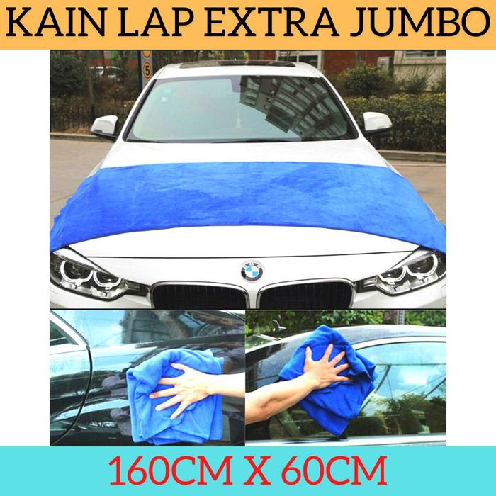 Gambar Extra Large Microfiber Drying JUMBO Kain Lap Kering Mobil 60 x 160 cm dari Pi Toserba Kota Medan Tokopedia