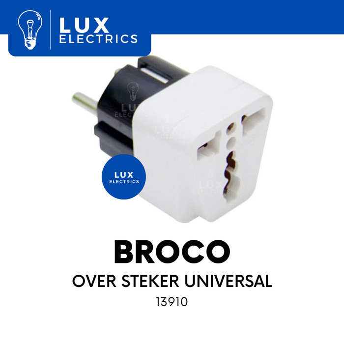 Gambar Over Steker Universal BROCO 13910/Colokan/Terminal/Adaptor/Adapter dari LUX Electrics Kota Bandung Tokopedia