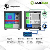 Gambar GAMEMAX Casing CPU AERO MINI GAMING CASE With FAN - FRGB dari ET Computer Kota Semarang 3 Tokopedia