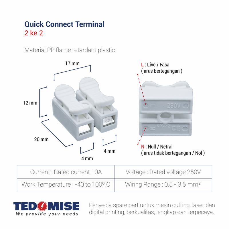 Quick Connect Terminal Block Cable / Terminal Kabel Sambung Cepat tanpa ribet 2