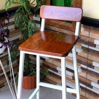 Gambar Kursi Bar Custom Minimalis Kursi Cafe Industrial Bar Chair Solid Wood dari Outdoor_Gallery Kab. Bogor 3 Tokopedia