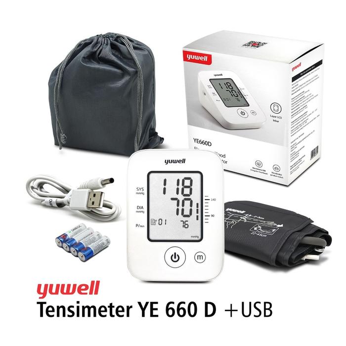 Gambar Tensimeter Digital Yuwell YE 660D+USB / Alat Ukur Tekanan Darah dari Sun Flowers Medica Kota Palembang Tokopedia