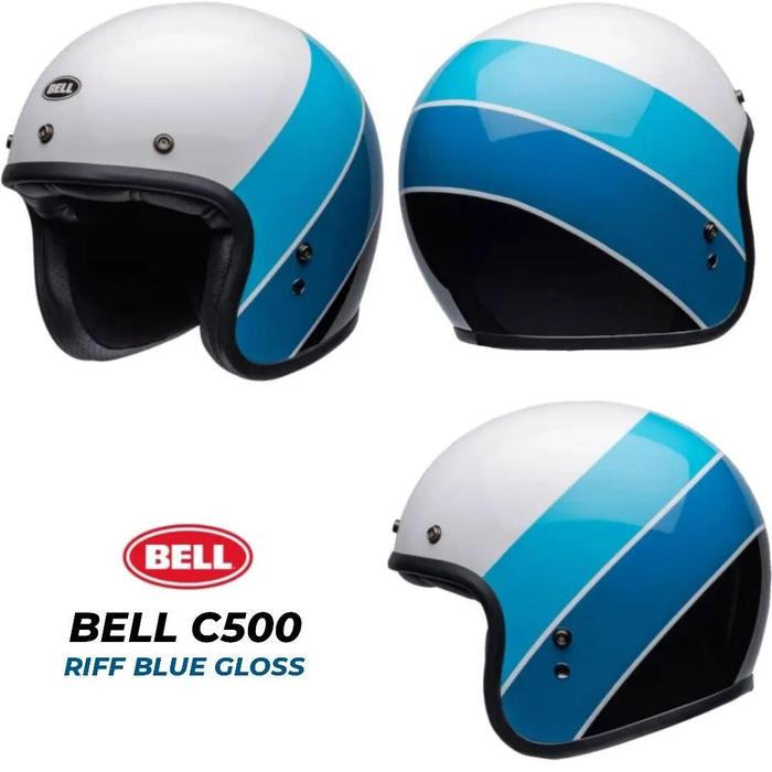 Gambar Bell C500 Riff Blue Gloss dari Markev Moto Equipment Kota Bogor Tokopedia