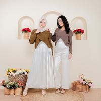 Gambar Blouse Rajut Knit Wanita Crop Top Korean Style Premium dari Aida Muslim Collection Kota Bandung 3 Tokopedia